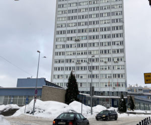 Centrum Białegostoku pod śniegiem