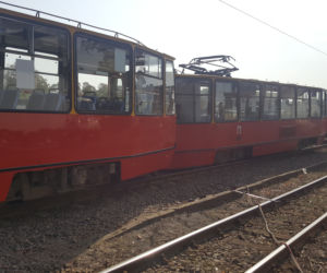 Tramwaj zderzył się z betoniarką