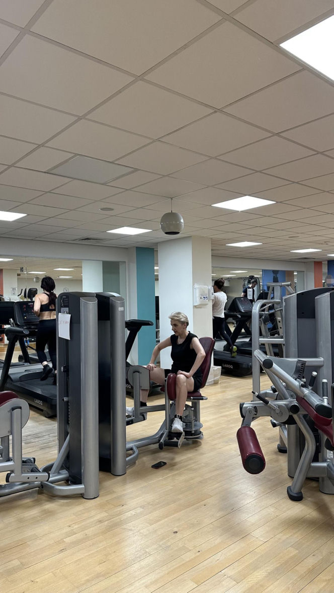 Joanna Scheuring-Wielgus na siłowni