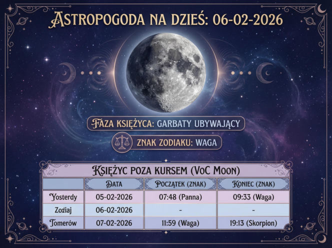 Astropogoda, infografika na dziś - 06-02-2026