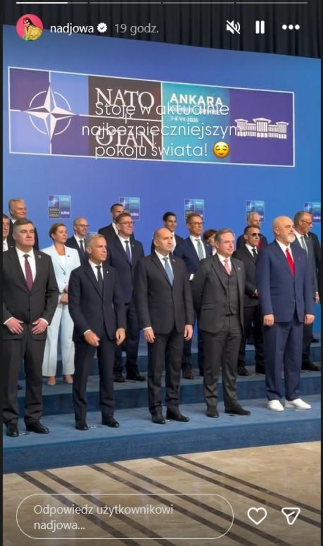 Nadia Długosz na szczycie NATO