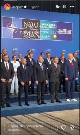 Nadia Długosz na szczycie NATO