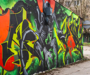 Przy ul. Mieszka I w Siedlcach można podziwiać całą galerię murali i graffiti