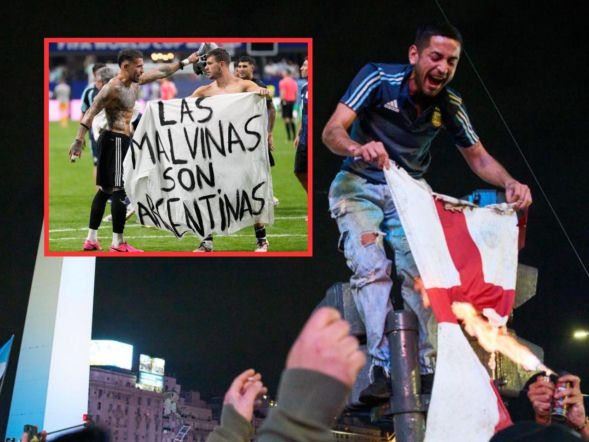 Skandal po półfinale MŚ! Argentyna świętowała z zakazaną flagą. Co na to FIFA?