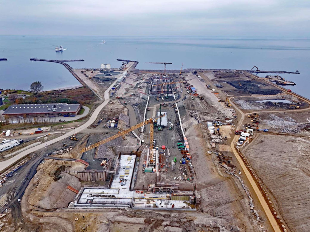 Plac budowy tunelu Fehmarnbelt - najnowsze zdjęcia