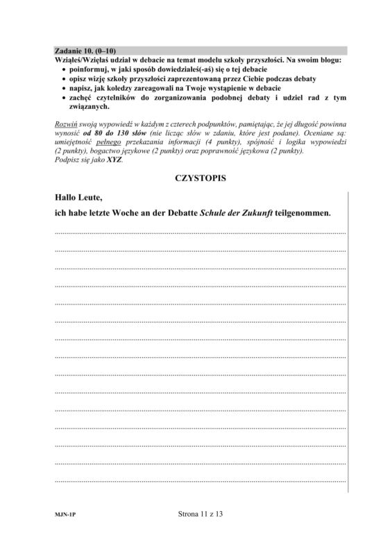 Matura 2020 ARKUSZE CKE: Niemiecki podstawowy