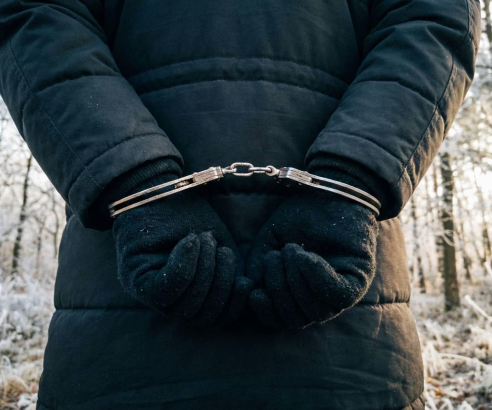 Policja-Mężczyzna w kajdankach