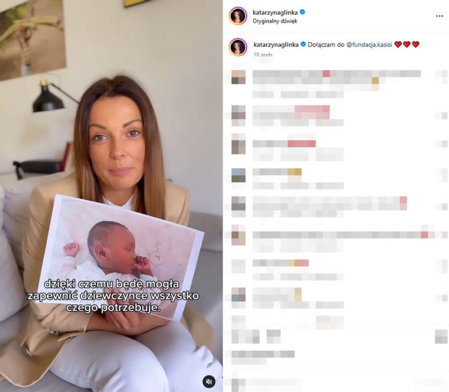 Katarzyna Glinka adoptowała dziecko