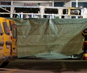 Pożar autobusu w Kerzers w kantonie Fryburg na zachodzie Szwajcarii