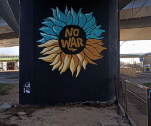 Szczeciński street art dla Ukrainy. Na Trasie Zamkowej powstał niebiesko-żółty mural