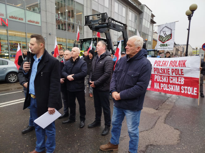 Rolnicy z regionu Siedleckiego protestowali w Siedlcach