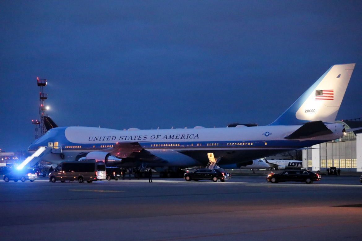 Samolot Air Force One na Lotnisku Chopina
