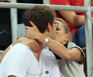 Jerzy Janowicz i Marta Domachowska na meczu siatkarzy