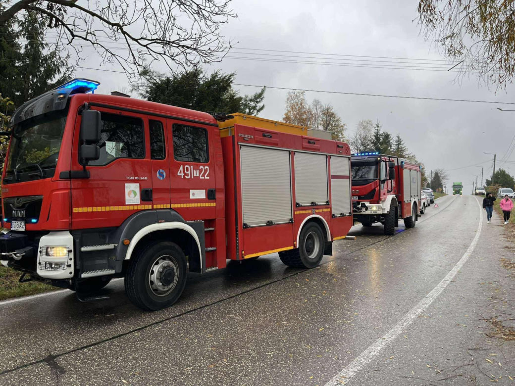 Wypadek w Łomnie