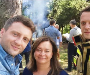 M jak miłość po wakacjach 2020. Bartek (Arkadiusz Smoleński), Kinga Lewińska, strażak