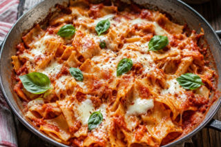 Makaron z połamanych płatów lasagne. TikTok robi z tego obiad w 15 minut