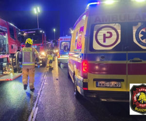 Na trasie Węgrów-Łochów na DK 62 doszło do wypadku z udziałem autokaru