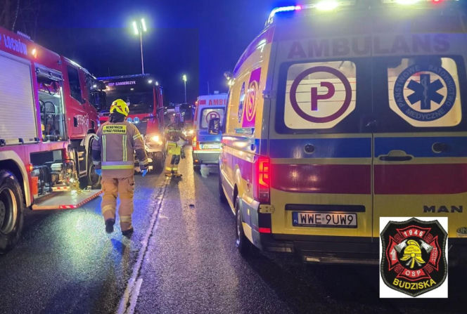 Na trasie Węgrów-Łochów na DK 62 doszło do wypadku z udziałem autokaru