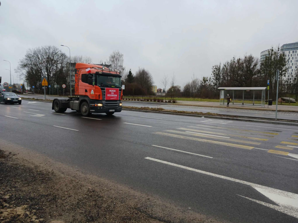 Protest rolników w Olsztynie 20 lutego