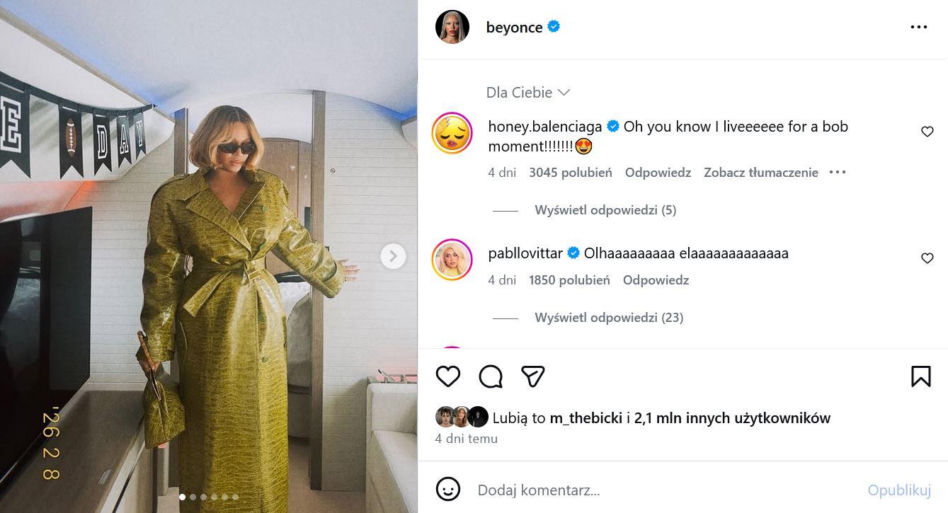 Beyonce nowa fryzura