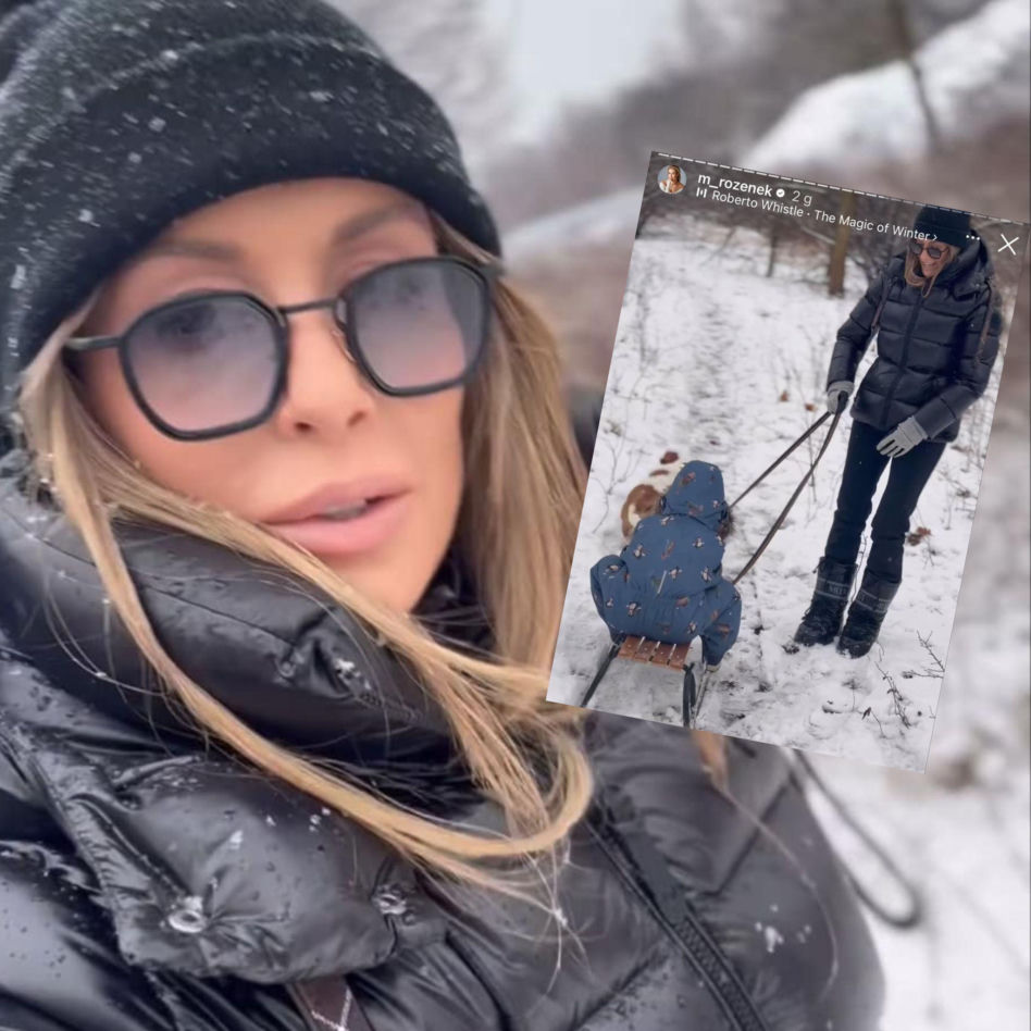  Małgorzata Rozenek-Majdan dokazuje z Radkiem i synkiem w śniegu. Piękna rodzinka!