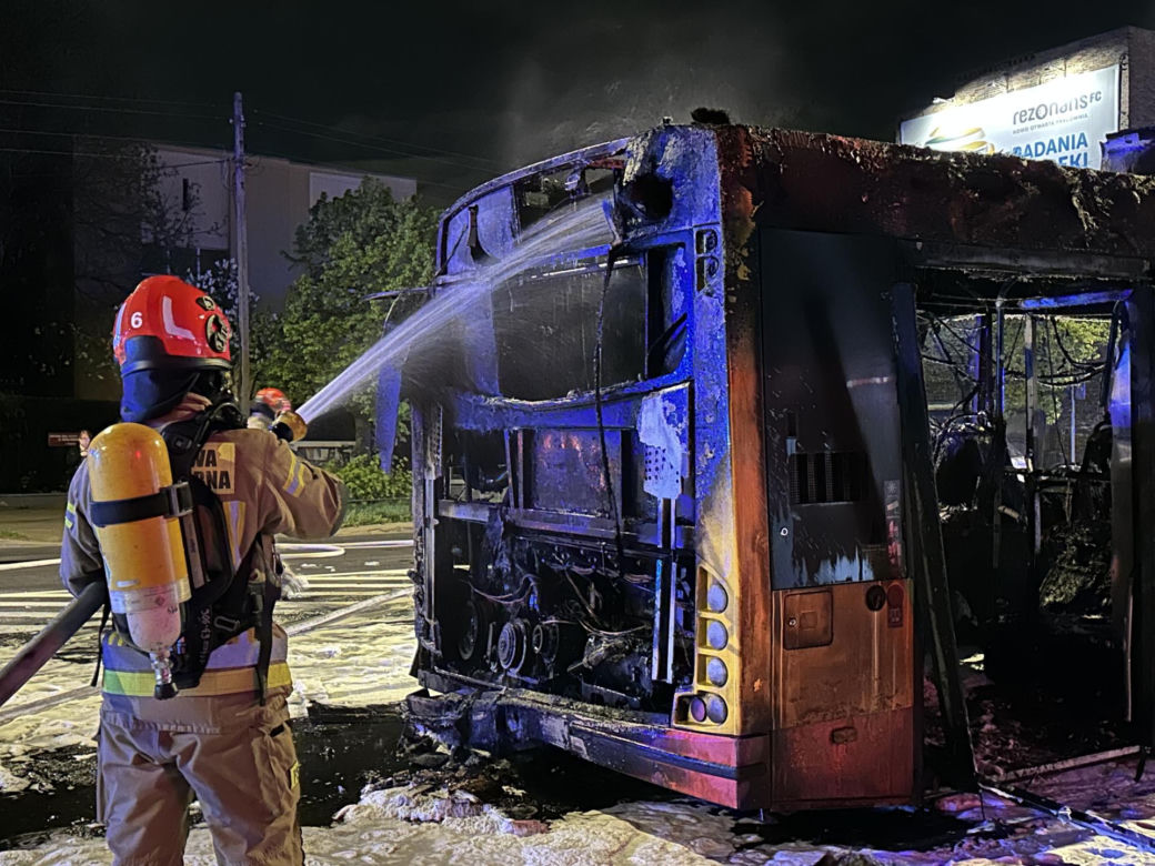 Pożar autobusu