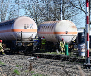 Akcja przepompowywania amoniaku z wykolejonej cysterny