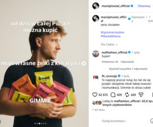 Maciej Musiał rusza z własną marką. Jego żelki z kreatyną trafiły do Biedronki