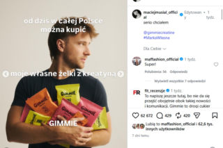 Maciej Musiał rusza z własną marką. Jego żelki z kreatyną trafiły do Biedronki