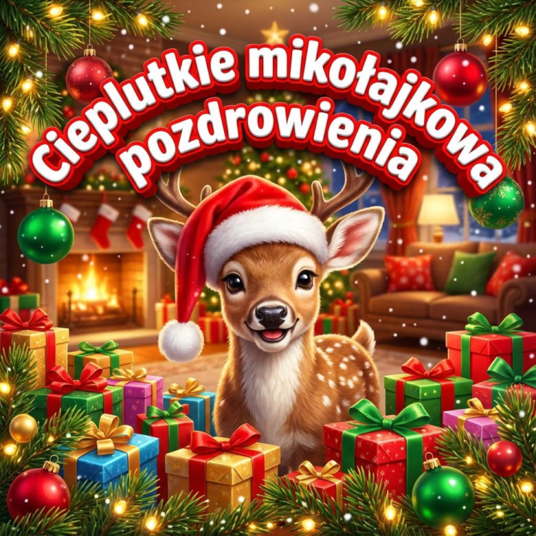 Kartka z życzeniami na Mikołaja