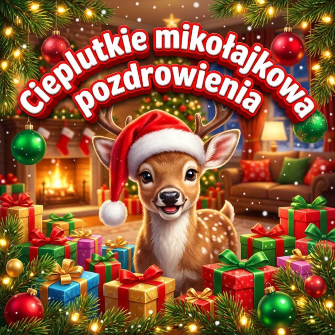 Kartka z życzeniami na Mikołaja