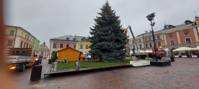 Bajkowa instalacja przed zamojski ratuszem