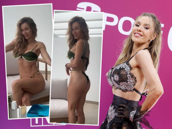 Szczuplutka Doda pręży jędrną pupę. Kuse bikini nie pozostawia wiele dla wyobraźni