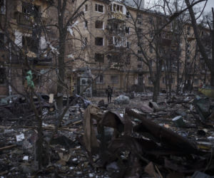 Ukraina. Zbombardowany Kijów