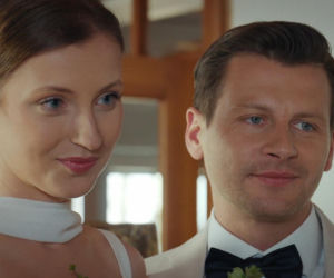 M jak miłość odc. 1946. Natalka (Dominika Suchecka), Adam Karski (Patryk Szwichtenberg)