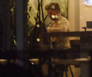 Agnieszka Kaczorowska i Marcin Rogacewicz na kolacji