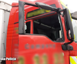 Pijany Ukrainiec kierował tirem. Alkohol ukradł z naczepy