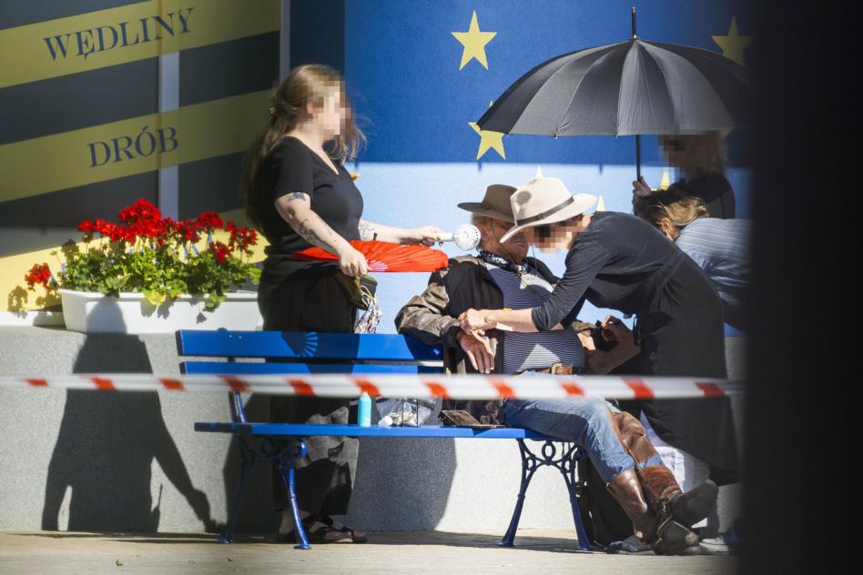 Daniel Olbrychski jak król na planie "Rancza"