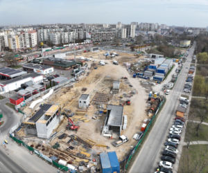 Stacja metra M2 Lazurowa w budowie