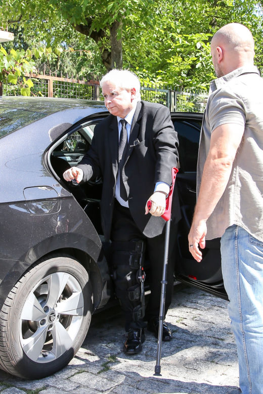 Prezes Kaczyński oczyszczał aurę kasztanami