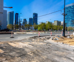 Budowa przejścia dla pieszych przez ul. Marszałkowską w Warszawie na wysokości ul. Sienkiewicza