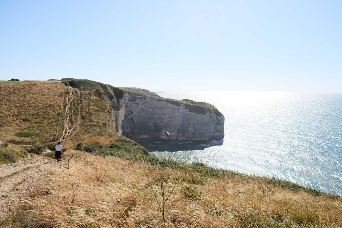 Klify w Étretat w Normandii (Francja)