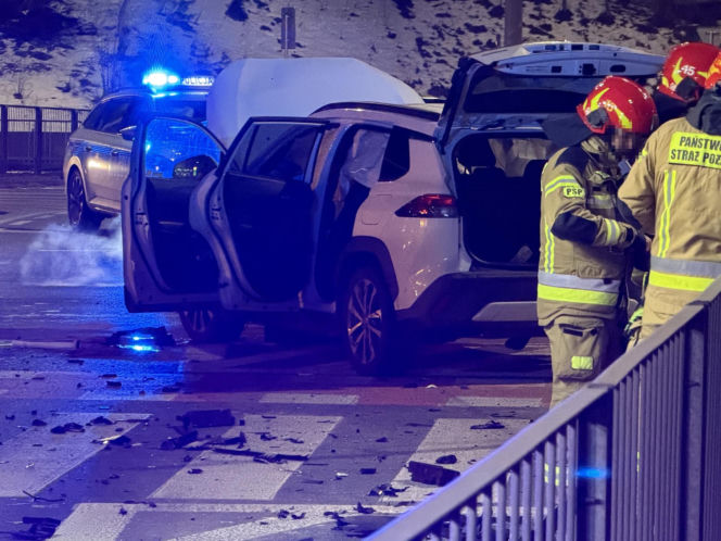 Wypadek na Rondzie Żaba w Warszawie
