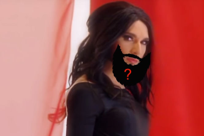 Conchita Wurst bez brody
