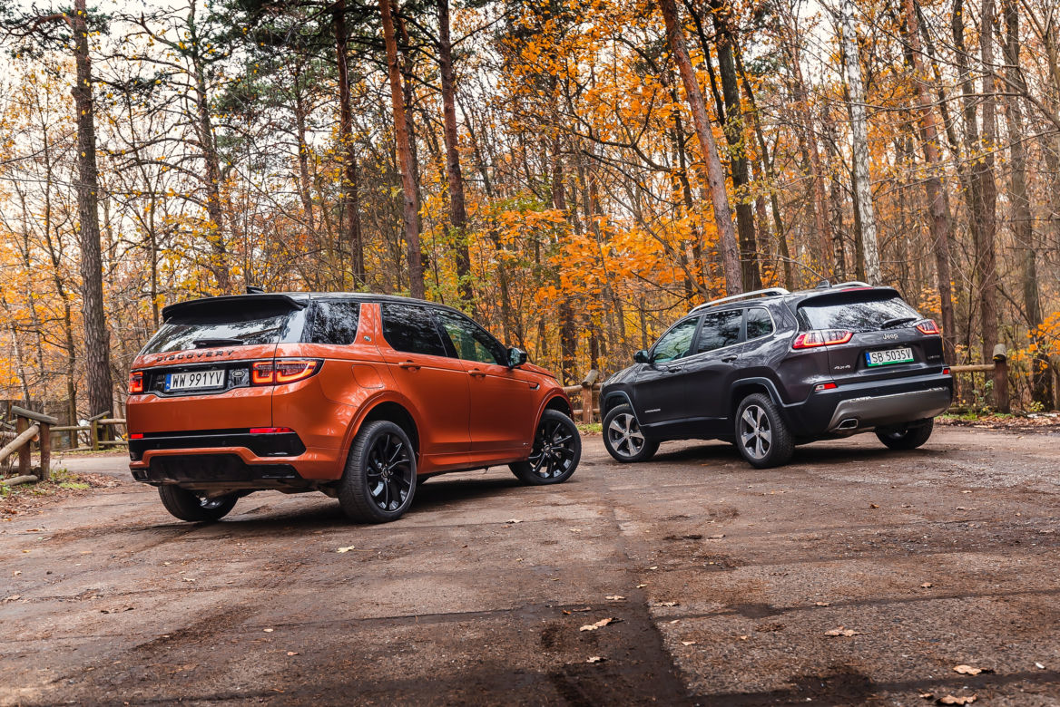 Land Rover Discovery Sport 2.0P 200 KM AT9 AWD R-Dynamic HSE vs. Jeep Cherokee 2.2 MultiJet 195 KM AT9 AWD Limited