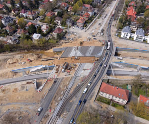 Budowa węzła Łękno - kwiecień 2021