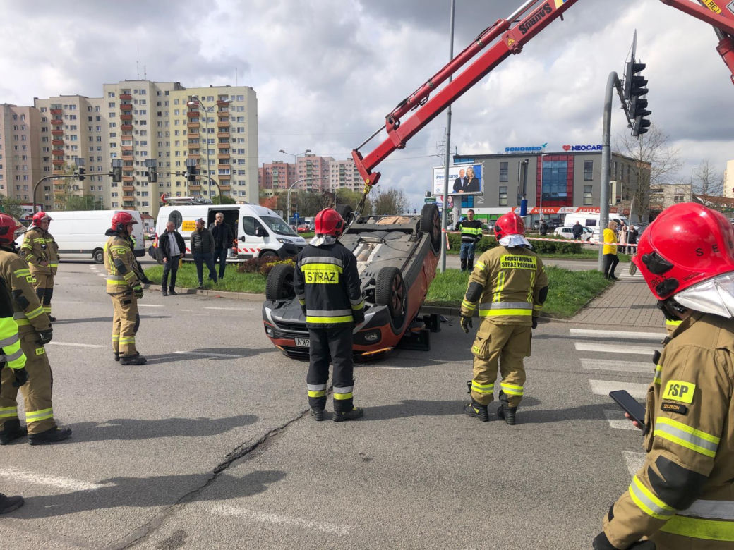 Wypadek na ul. Obotryckiej w Szczecinie