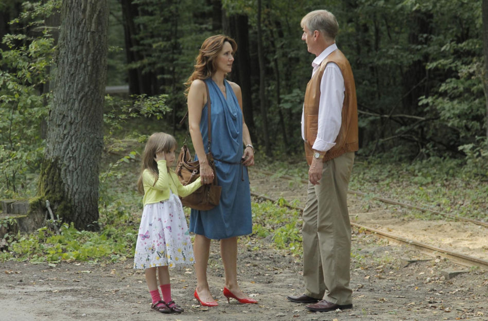 Ranczo. Dorotka (Weronika Kunka), Lucy (Ilona Ostrowska), Więcławski (Grzegorz Wons) - sierpień 2013 r.