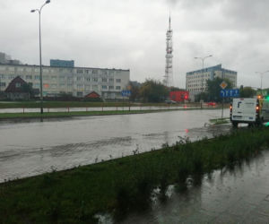 Białystok. Ulewa nad miastem 21.08.2019