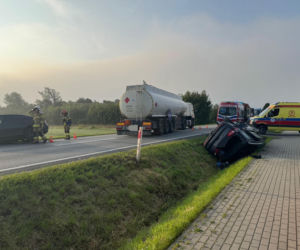 Wypadek w Czchowie. Droga krajowa nr 75 zablokowana w obu kierunkach